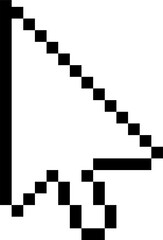 3D mouse cursor icon on transparent background, modern three-dimensional computer pointer symbol for digital navigation, web design interfaces, user interaction, and technology-related visual content