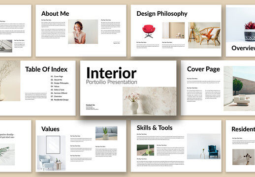 Interior Portfolio Presentation Template Design