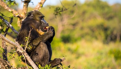 Close-Up of a Mandrill in the African Wild