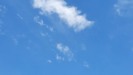 Soft blue sky with light clouds