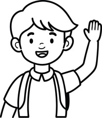 Obraz premium flat design back to school student bundle