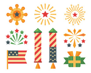 Fototapeta premium Celebrate independence day with a vibrant usa themed banner featuring explosive fireworks and patriotic colors for your advertisement