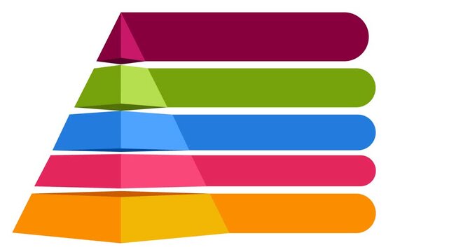 Business pyramid infographics animation, animation with a transparent background
