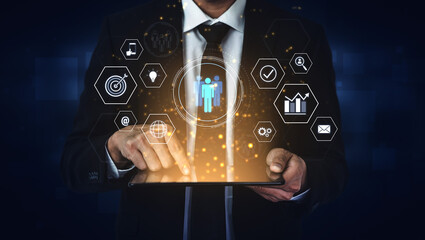 Business teamwork system showing digital communication and performance tracking. Teamwork improves collaboration, drives success, teamwork enhances planning, and teamwork supports productivity. Vouch