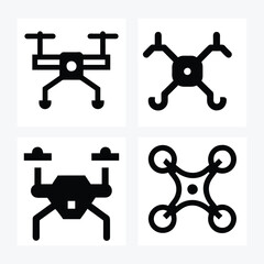 Obraz premium Flying Drone Icon Vector Art.