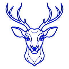 deer head line art image