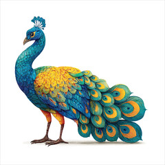 peacock mascot vector illustration