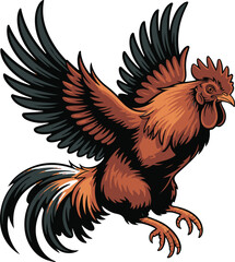 Obraz premium rooster vector illustration