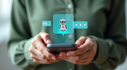 Man using smartphone for digital communication in a business setting