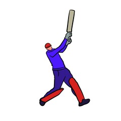 silhouette sport with Cricket silhouette