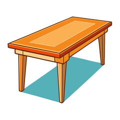 wooden table isolated on white