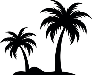 silhouettes of palm trees