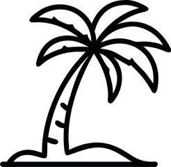 palm tree line art vector