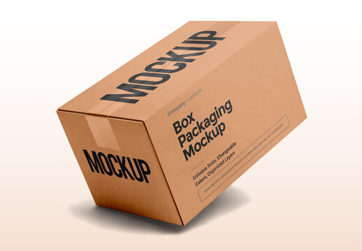 cardboard box mockup