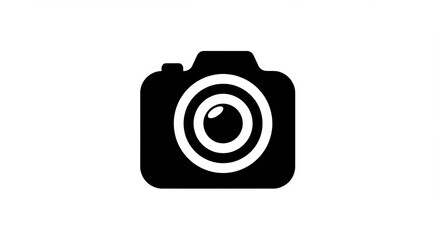 Simple camera icon for photography projects or graphic design compositions