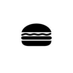 Fototapeta premium Simple silhouette of a burger, a delicious and popular fast food.
