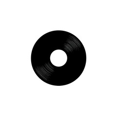 A vintage vinyl record isolated on a blank background.