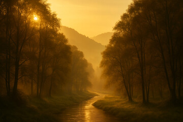 morning in the forest