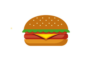 hamburger isolated on white background