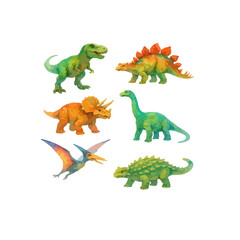 Naklejka premium set of funny cartoon dragons
