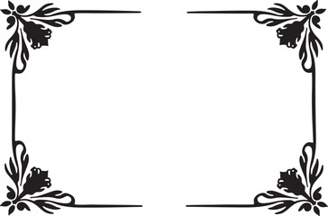 Floral Laser Cut Frame Vector Set
