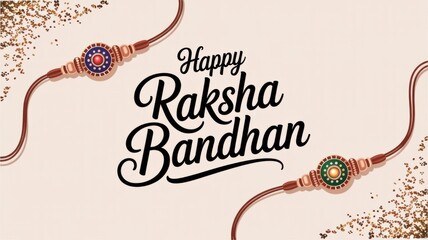 An illustration of a Raksha Bandhan text design " ai generator " 