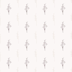 Sweet elegant pastel floral seamless pattern background