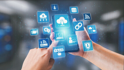 Cloud computing, cloud strategy, and cloud technology transforming digital infrastructure with scalable services, secure data storage, and cloud-based digital business solutions. Spire