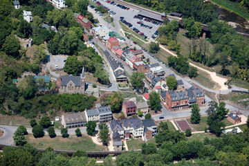 Aerial view of Harper Ferry West Virginia