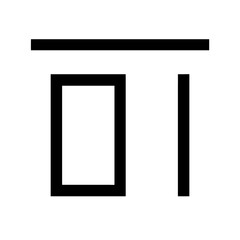 Align top icon vector illustration