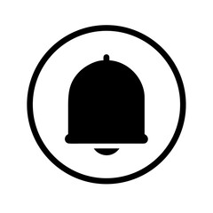 Bell circle icon vector illustration