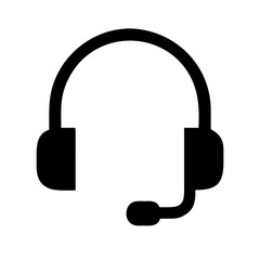 Headphones mic icon vector illustration