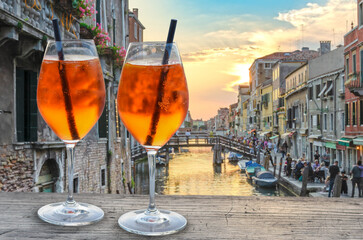 two Aperol Spritz in Venice