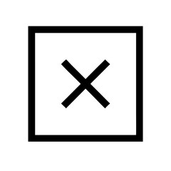 Obraz premium Remove square icon vector illustration