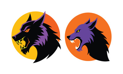 Halloween Werewolf howling vector illustration.