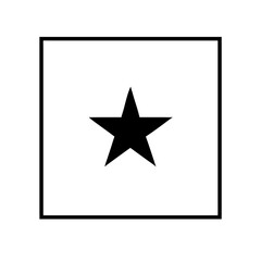Star square icon vector illustration