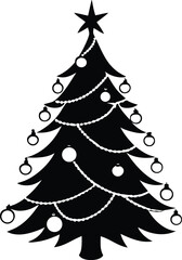 Christmas Tree Vector Illustration Set for Holiday and Winter Design