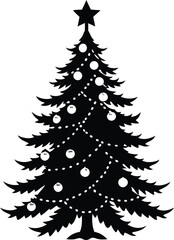 Christmas Tree Vector Illustration Set for Holiday and Winter Design