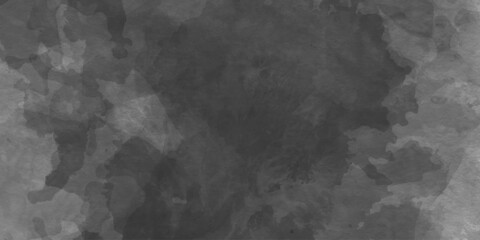 Naklejka premium Watercolor vintage black background texture in painted grunge distressed design aquarelle abstract splash with dynamic effect, dark gray hand painted monochrome light isolated texture background.