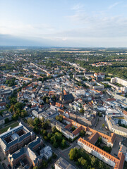 Obraz premium aerial view of zwickau in east germany saxony germany vertical