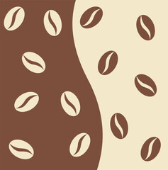  Abstract coffee beans banner. Coffee template