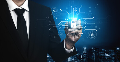 Cyber security system protecting digital infrastructure. Cyber security ensures data safety,...