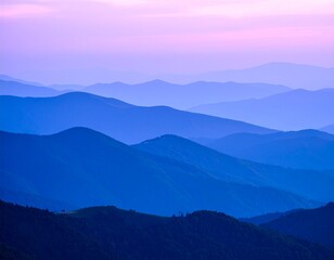 Obraz premium Serene Purple Mountain Landscape