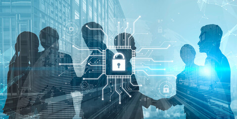 Cyber security system protecting digital infrastructure. Cyber security ensures data safety,...