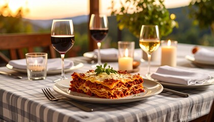 Lasagna with a view
