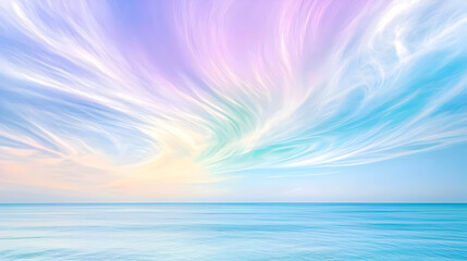 Obraz premium Pastel Colors Sunset Over Calm Ocean