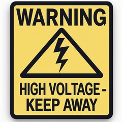 Warning High Voltage Keep Away Sign