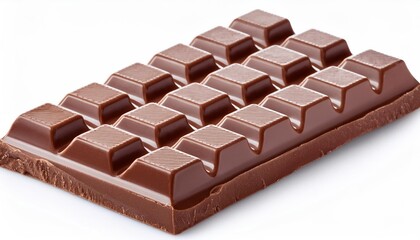 Fototapeta premium Chocolate Bar Isolated on White Background – Clipping Path