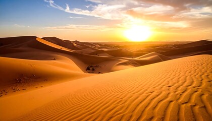 Golden sunset over a vast desert landscape (1)