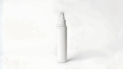 "Medical Syringe and Medicine Spray on Clean Background"